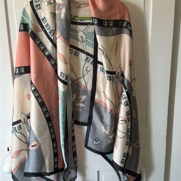 Brand New Multicolor Silk feeling Scarf - Picture 3 of 3